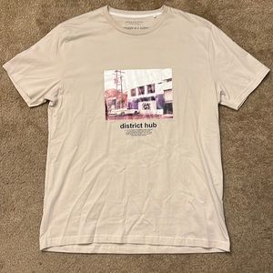 XL Denim & Flower T-Shirt